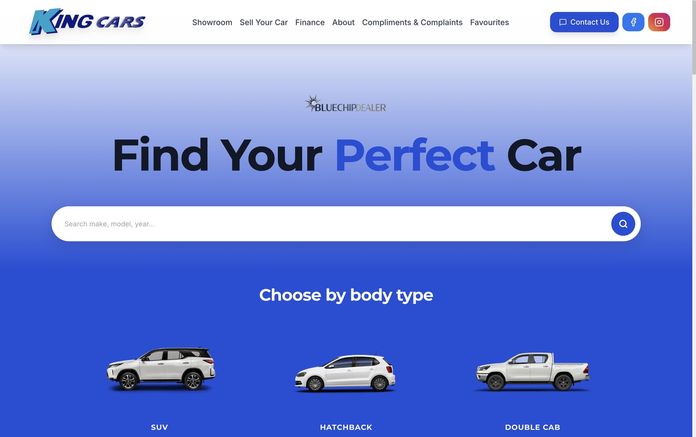 King Cars website