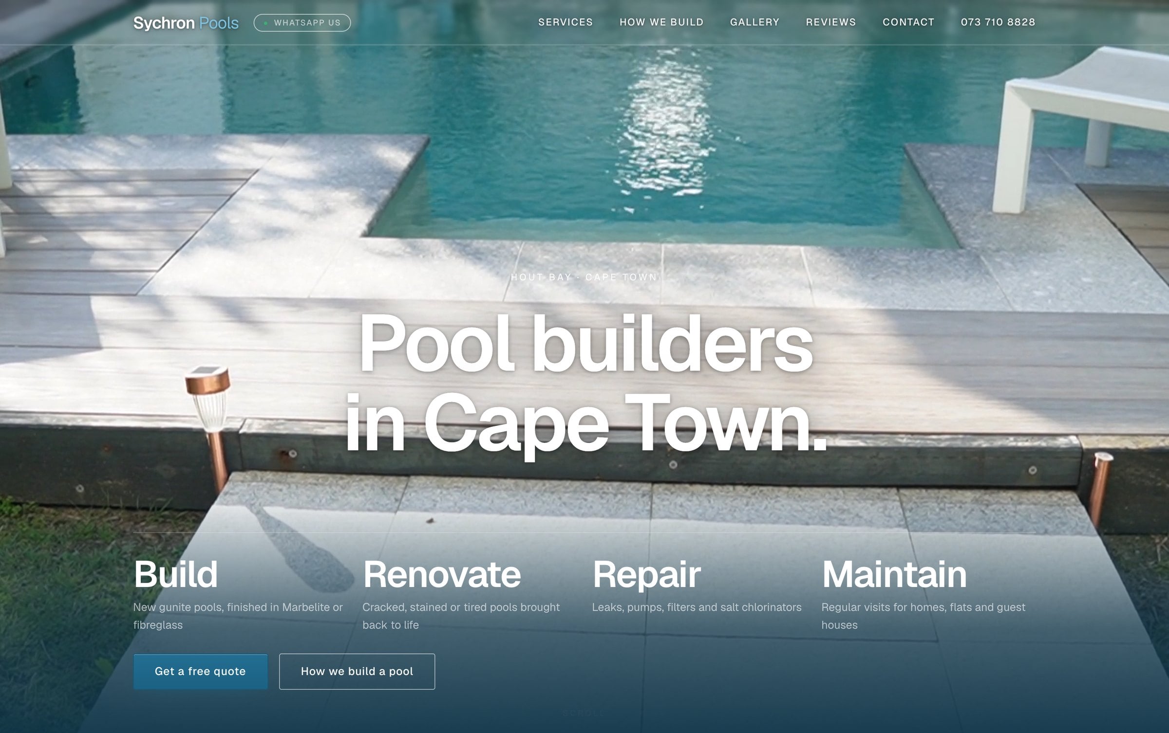 Sychron Pools website